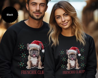 Frenchie Christmas Sweatshirt, Secret Santa Gift, Dog Lover, Dog Lover Shirt, Dog Christmas Shirt, Puppy Lover French Bulldog Mom Sweatshirt