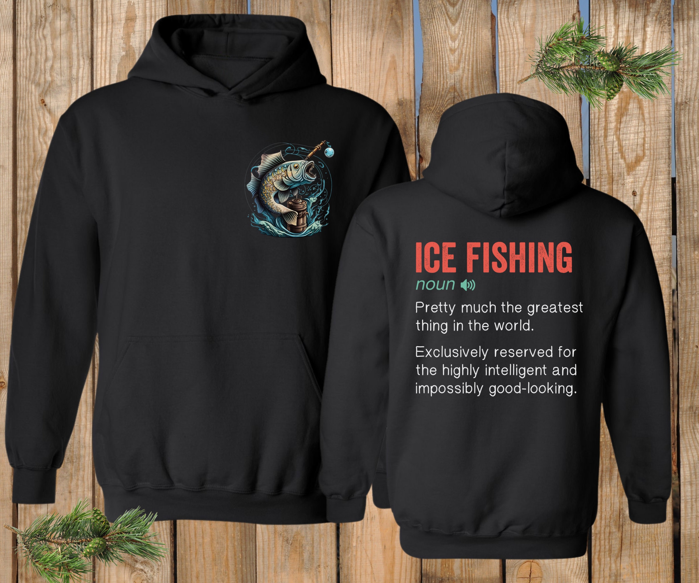  Ice Fishing Lover Winter Fisherman Clothes Pullover