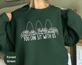 You Can Sit With Us Christian T-Shirt, Religious Gift, Jesus Sweatshirt, Christian Church Apparel, Good Friday, Kindness Faith Based Shirt