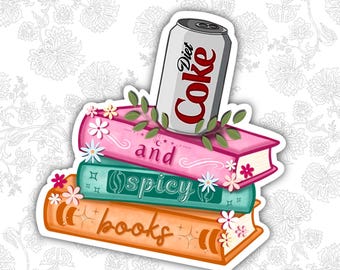 Pegatina de Coca-Cola Light y libros picantes: vinilo holográfico de moda