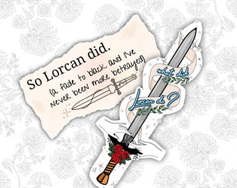 So Lorcan Did ステッカーデュオ：ファンタジーブック風ビニールデカール