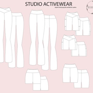 Studio Activewear Sewing Pattern Sizes 4-24, Beginner Sewing Pattern, Digital Activewear Pattern. A4, US Letter and A0. image 8