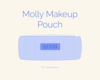 Molly Makeup Pouch - PDF Sewing Pattern for Beginner Sewists.