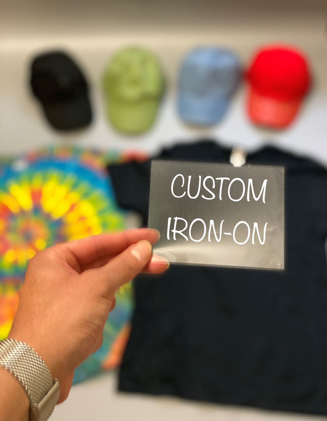Custom Iron on Decal Ironon Logo Custom Design Heat Transfer Vinyl Logo Text Name Image