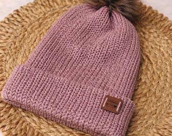 Handmade Knit Beanie, Cozy Winter Hat, cozy knit beanie