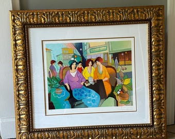 SET OF 3 Original Itzchak Tarkay, Signed and Framed.