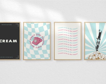 Scream Movie Poster Set / Scream, Ghostface, Horror Movie, Scary Movie, Merch, Digital Print, Wall Art, Poster