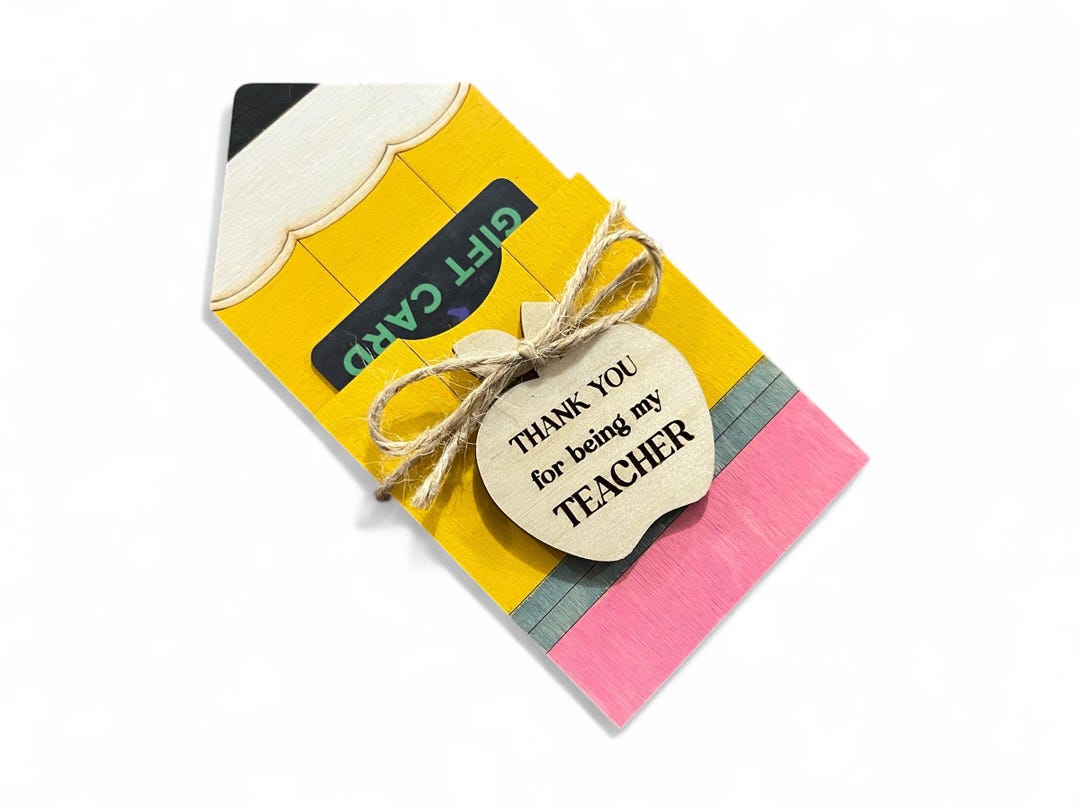 Teacher Thank You Gift Card Holder | End of Year Gift for Teacher ...