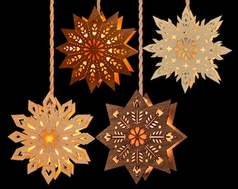 Lámpara de estrella escandinava para ventana, lámpara de Adviento sueca, decoración navideña noruega, luz de bienvenida, vacaciones nórdicas, elige diseño y madera.