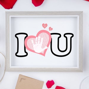 Valentine&#39;s Handprint Love / Baby & Toddler Craft / Valentine&#39;s Day Craft / Heart Handprint Art / Handprint Craft for Babies and Toddlers