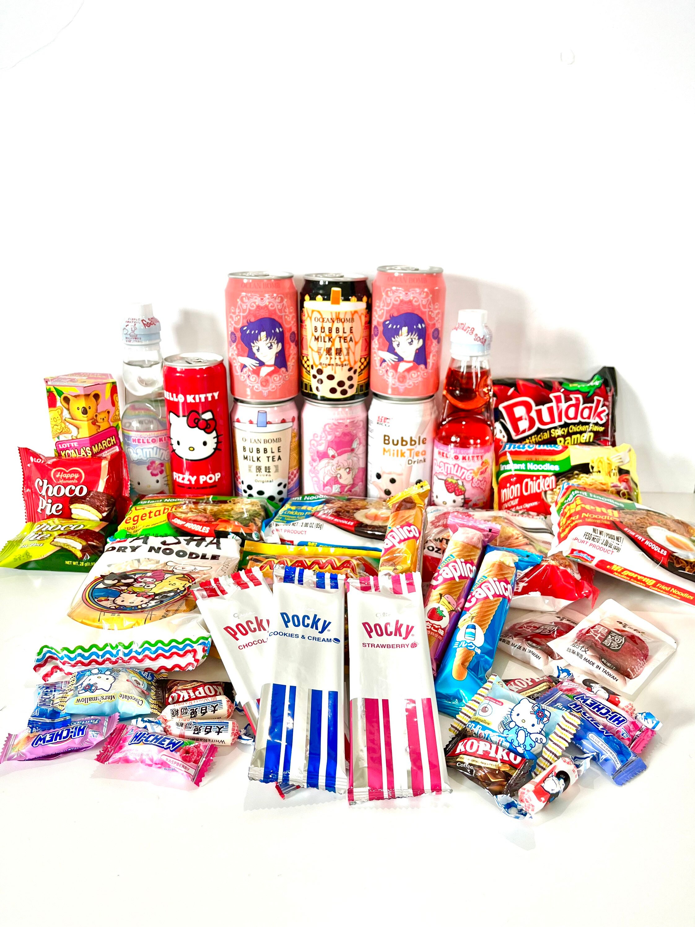Asian Snack Box Mixed Candies / Cookies / Ramen Plus Drinks/ Etsy