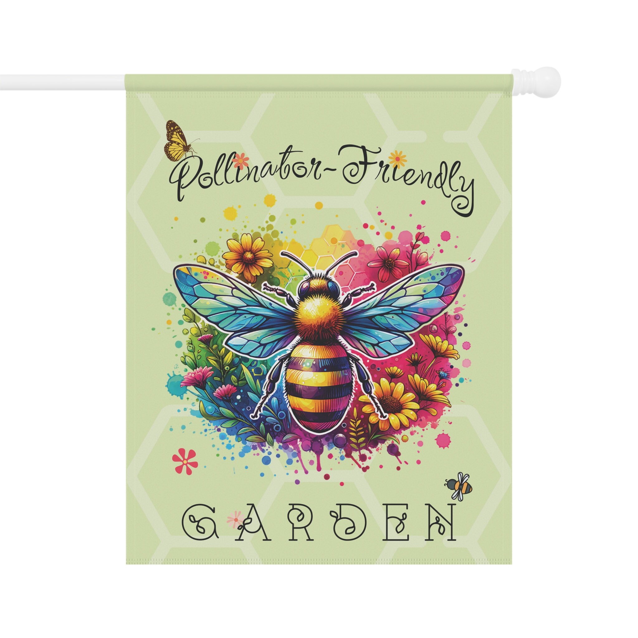 MAIANEY Bestäuberfreundliche Gartenflagge 30,5 X 45,7 Cm – Doppelseitig, Wetterfest, Personalisierbar