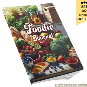 Foodie-receptendagboek met vervangingen, equivalenten, conversies, maaltijdplanning, voedingsdagboekcadeau, boek met zachte kaft, 100 of 200 gelinieerde pagina's
