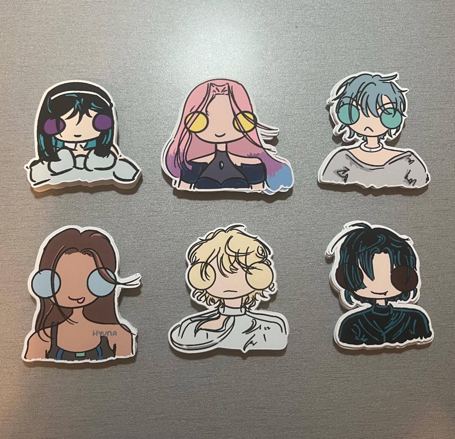 Alien Stage ALNST Silly Stickers - Mizi, Sua, Till, Ivan, Luka, and Hyuna
