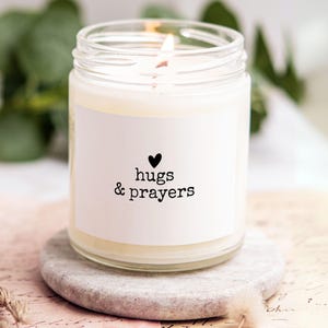 Send a Hug Candle, Hugs & Prayers, Sorry For Your Loss, Thinking of You, Get Well, Condolence, Sympathy, Inspiration Friend Gift,Bereavement