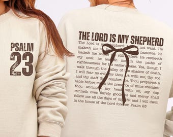 Psalm 23 Sweatshirt, The Lord Is My Shepherd Christian Sweater, Bible Verse Crewneck, Faith-Based Religious Gift, Christmas Jesus Sweatshirt