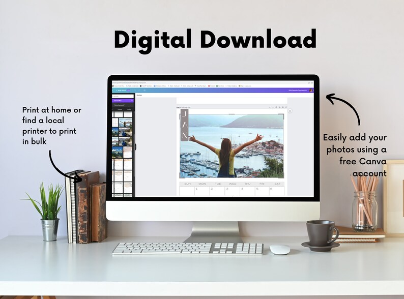2024 Calendar Template Printable Editable, Editable Desk Calendar ...
