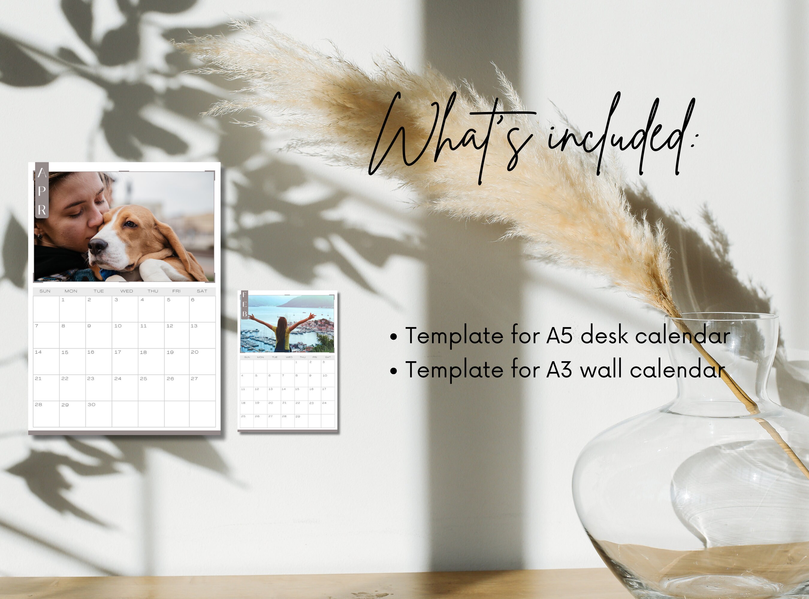 2024 Calendar Template Printable Editable, Editable Desk Calendar ...