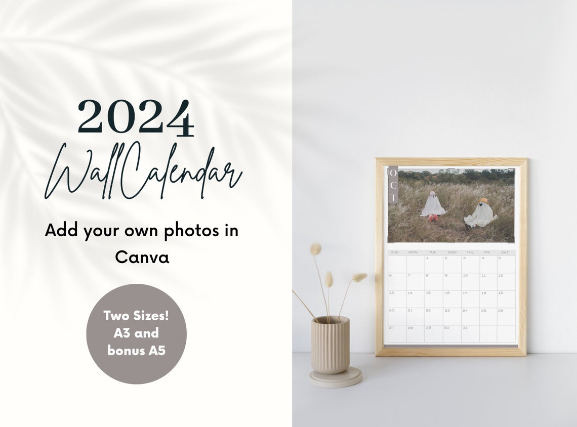 2024 Calendar Template Printable Editable, Editable Desk Calendar ...