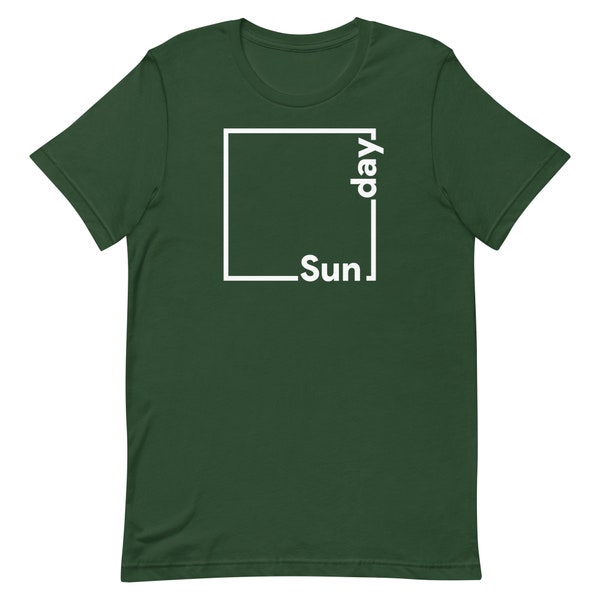the report of the week merch SUNDAY shirt, day of the week set shirt, weekdays series modern minimal Unisex T-shirt