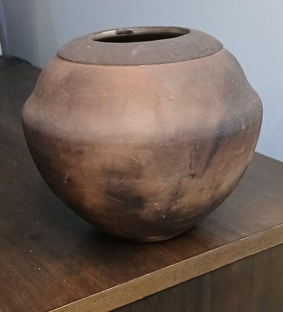 Western Raku Fired Pottery Vessel: Matte Finish, Signed - Etsy