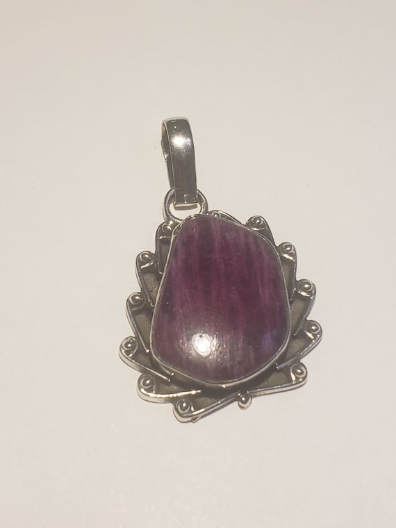 Vintage Handmade Purple Spiny Oyster and Sterling 