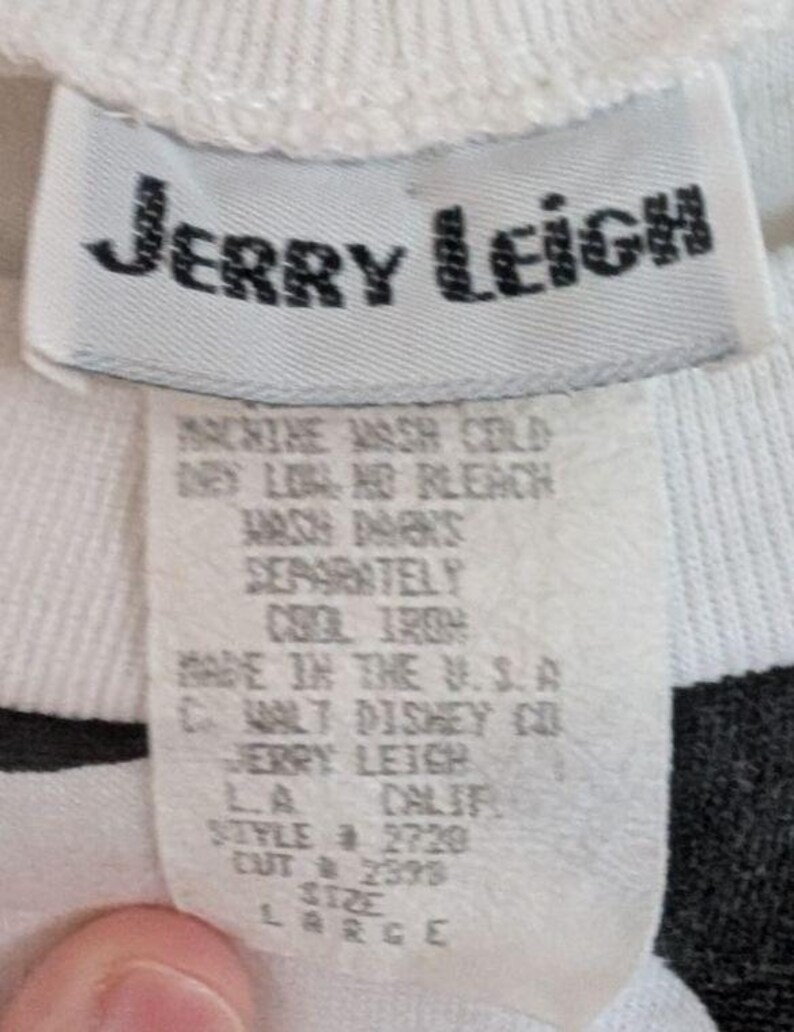 Vintage 90s Jerry Leigh Minnie Mouse All-Over-Print Crewneck Sweatshirt Size L image 3