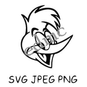 Woody Woodpecker simple face SVG JPEG PNG for cricut design space