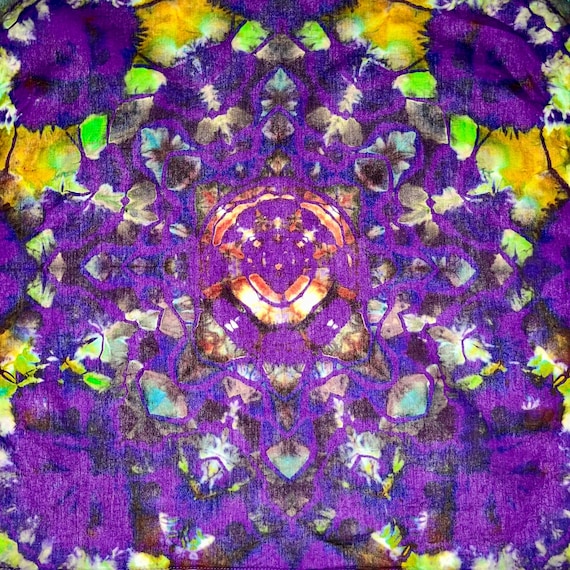 purple tie dye bandana