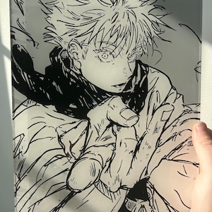 Premade Anime Glass Painting | JJK Character Art