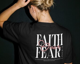Faith Over Fear – Black Unisex Christian Tee
