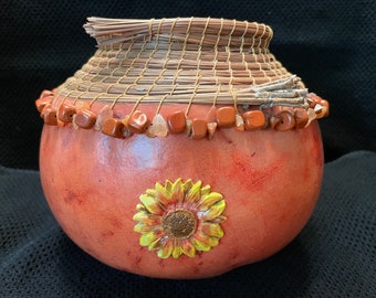 Handcrafted Gourd #11 ~ Gourd Art ~ Gourd Bowl
