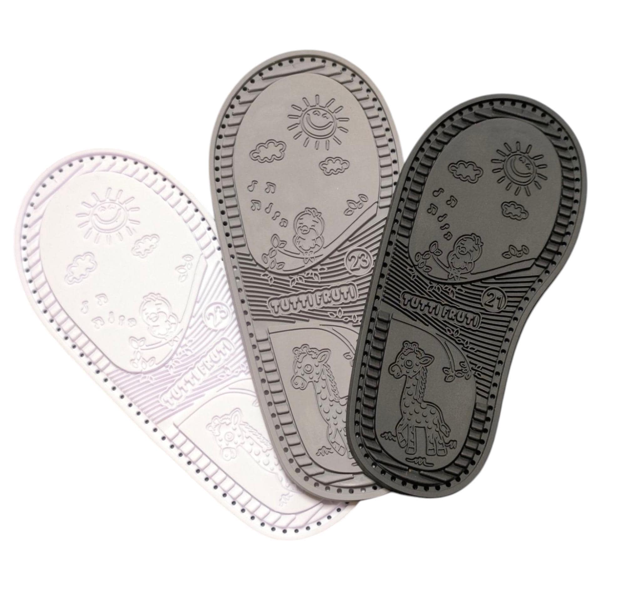 Rubber soles PERFORATED SOLES / baby sole size 21 to size 25 (pair) including insoles Tutti Fruti