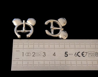 Boucles - 2 pièces - Argent - 25 mm - (diamètre intérieur 18 mm) - avec oreilles