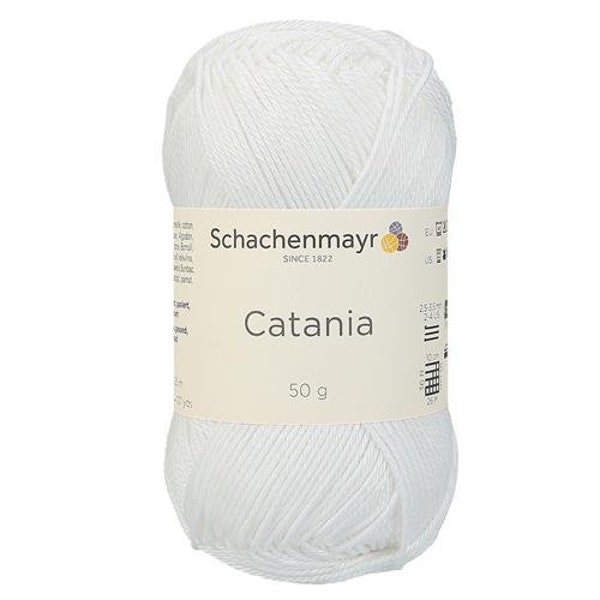 Catania - 00106 - White - Cotton - Schachenmayr - 125 meters/50 grams - TEX400 - 100% cotton mercerized
