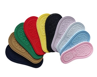 SIZE 16 - 10 cm - perforated rubber soles for crocheting shoes.