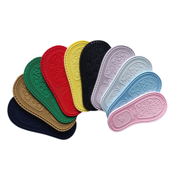 TAILLE 16 - 10 cm - y compris semelles intérieures GRATUITES de votre choix - semelles intérieures perforées pour crochet, chaussures au crochet.