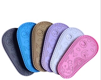 SIZE 17 - Tutti Fruti - perforated rubber soles for crocheting shoes.