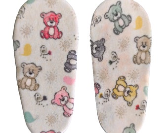 Insoles for baby shoes 8, 9 or 10cm "straight model" Bears