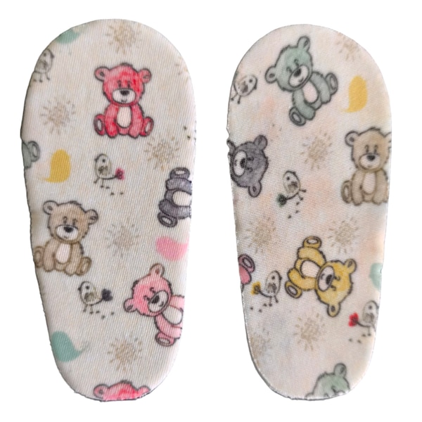 Insoles for baby shoes 8, 9 or 10cm "straight model" Bears