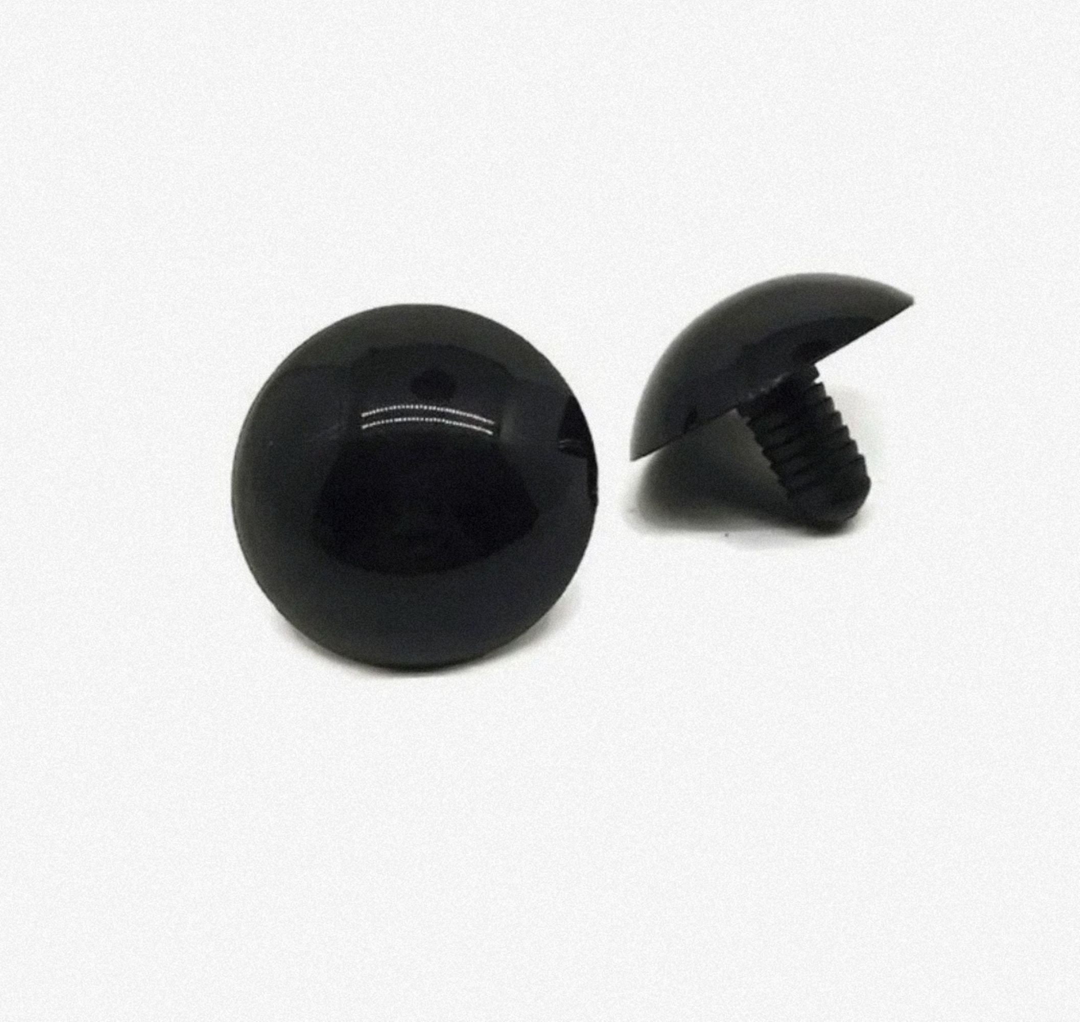 Yeux de sécurité en plastique - pour peluche et amigurumi - 5 mm - Noir x20  paires - Perles & Co