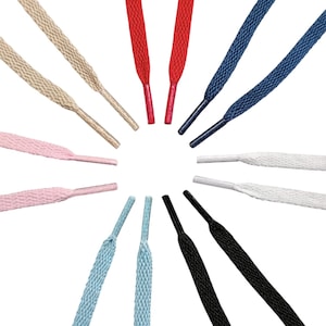 6mm Laces 50 - 60 or 70 cm long - 6mm wide - especially for baby shoes