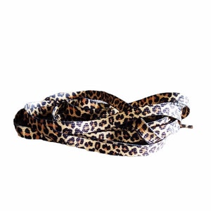 Cordones de leopardo de 8 mm - Disponibles en 100 cm, 120 cm, 140 cm o 160 cm - 8 mm de ancho