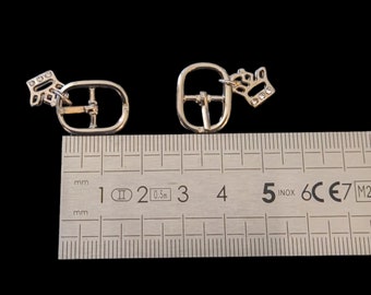 Set - 2 pezzi - Argento - 20 mm - (diametro interno 10 mm) - con corona