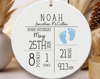 New Baby Ornament | Birth Stats Keepsake