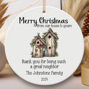 Personalized Christmas Gift For Neighbors, Christmas Present For Neighbor, Custom Best Neighbor Keepsake, Christmas Ornament For Neighbor