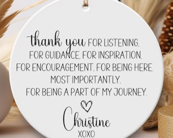 Personalized Thank You Ornament, Custom Appreciation Gift, Unique Thankyou Gift, Personally Custom Gift For Mom, Customized Thinking Of You