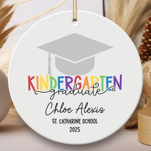Personalized Kindergarten Graduation Ornament Class of 2025 Grad Gifts For Kindergarten Keepsake Kinder Crew Custom Christmas Ornament