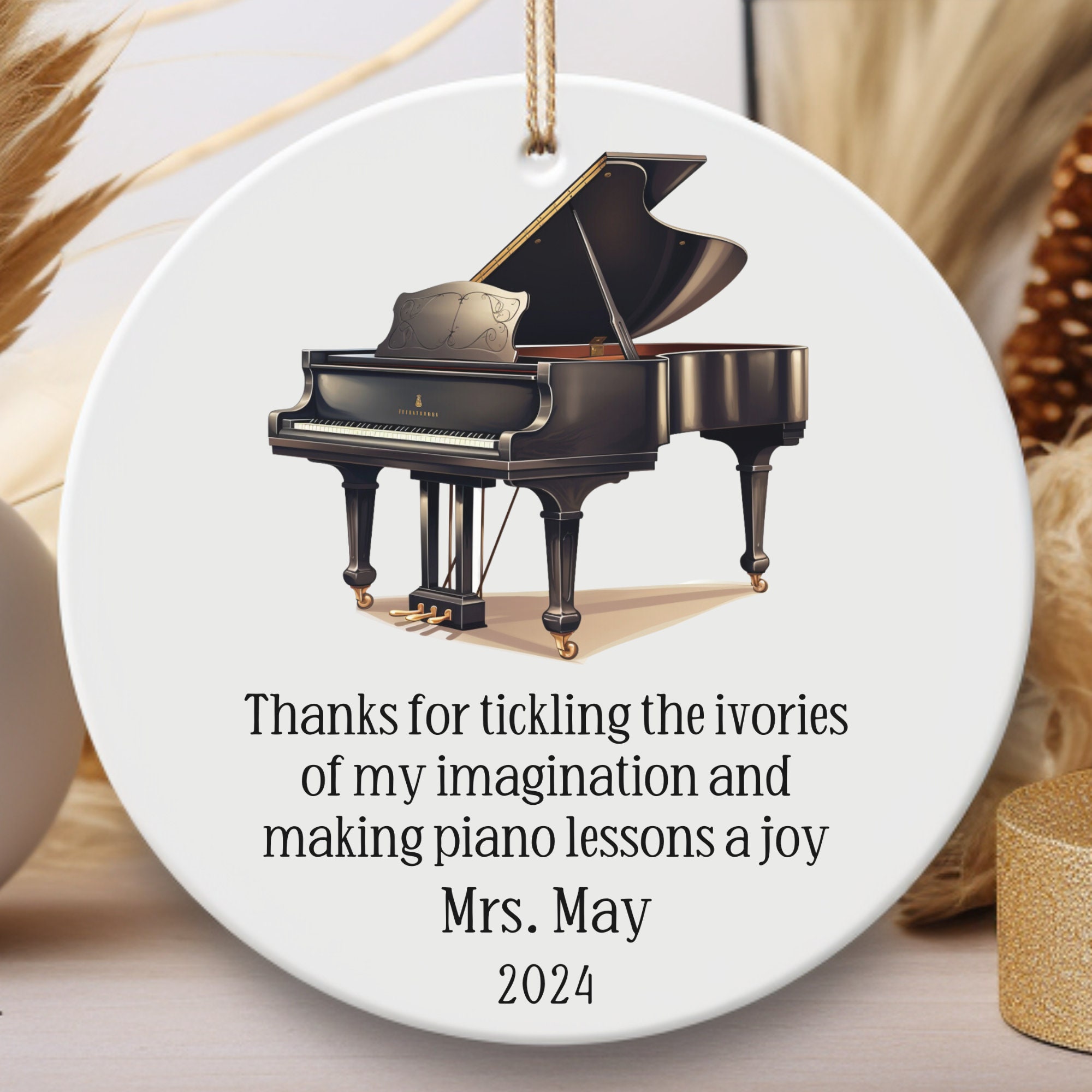 Personalized Piano Teacher Appreciation Christmas Present, Gift for ...
