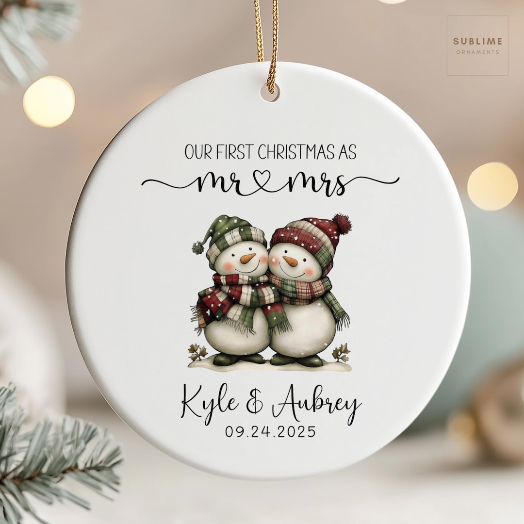 Customized Our First Christmas as Mr and Mrs Christmas Ornament | First ...
